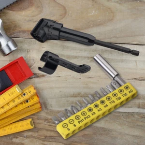 105 Degree Right Angle Drill Adapter 1/4in Hex Shank Screwdriver Socket Adapter - Photo 1/18
