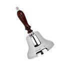Classic Hand Bell with Wooden Handle Traditional Large School Bell for Classroom