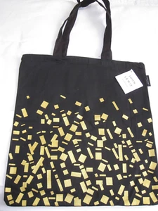John Lewis Black & Gold 100% BCI cotton tote bag BNWT - Picture 1 of 5