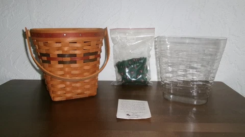 Longaberger 1993 Shades Of Autumn Harvest Basket #14303 Liner Protector Combo Cover