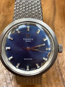DE COLECCIÓN TISSOT SEASTAR BOBINADO MANUAL ACERO INOXIDABLE ESFERA AZUL - Imagen 1 de 12