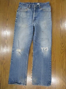 Pantalones de mezclilla vintage Levi 517 para hombre 34x30 lengüeta roja corte bota desgastados hechos en EE. UU. - Imagen 1 de 7