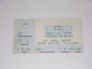 KISS Band Ticket Stub Apr 10 1997 Reunion Concert Tour Michigan Van Andel Blue