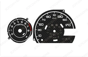 Bug Citroen C1 Toyota Aygo Peugeot 107 km/h Carbon Dial Cards Gauges - Bild 1 von 3