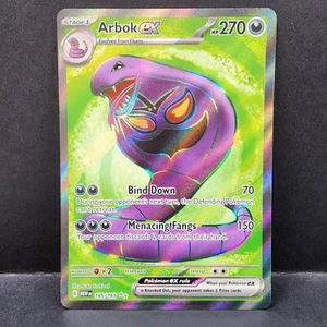 Arbok ex 185/165 Escarlata y Violeta 151 Pokémon Arte Completo Ultra Raro - Imagen 1 de 2