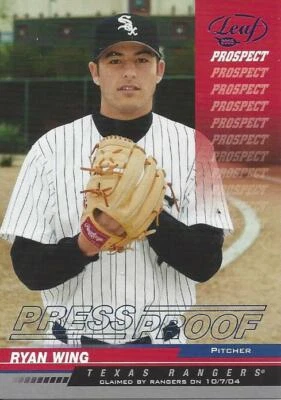 2005 Leaf Press Proof Blue Ryan Wing 244 Rangers 38/75 - Image 1 of 2