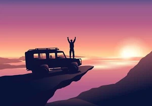 Estampado de arte en pared para el hogar - póster de aventura vintage - 4 X 4 TODOTERRENO LAND ROVER-A4,A3 - Imagen 1 de 1