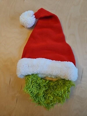 NUEVO CON ETIQUETAS SOMBRERO Y BARBA DE SANTA HANNA DIFFERENTSON DR SEUSS GRINCH TALLA ÚNICA Foto 1 de 4