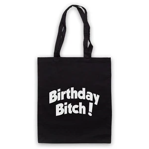 BIRTHDAY BITCH FUNNY HIPSTER SLOGAN RETRO JOKE GIFT TOTE BAG LIFE SHOPPER - Picture 1 of 11