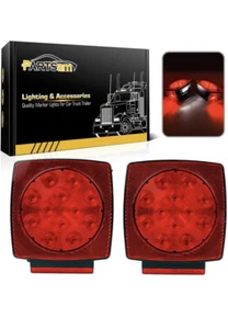 12V Waterproof Square Led Trailer Light for Trailers under 80" Boat Trailer - Picture 1 of 1