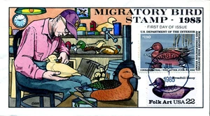US, #RW52 First Day Cover Duck Stamp Collins Hand-painted FDC - Perfect!!! - Picture 1 of 1