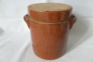 Ancien saloir-pot à choucroute-pot à graisse- terrine en grés vernissé Bonny