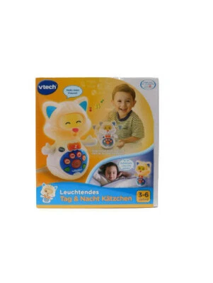 Vtech Leuchtendes Tag & Nachtkätzchen Lernspielzeug Kinder Uhr Tagesablauf NEU - Bild 1 von 2