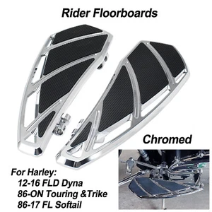 Tableros de piso de piloto para Harley 12-16 FLD Dyna, 86-17 FL Softail, 86-ON Touring Trike - Imagen 1 de 18