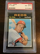 1971 Topps #319 Ty Cline Cincinnati Reds PSA 8 NM-MT