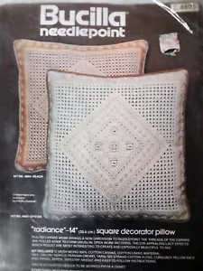 Bucilla Kit #4893 Oyster Radiance Needlepoint 14" Square Decorator Pillow - Picture 1 of 7