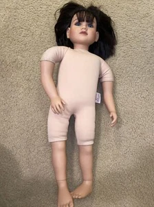 "Muñeca My Twinn 1997 cabeza 2005 etiqueta cabello marrón ojos azules cuerpo posable 23" - Imagen 1 de 5