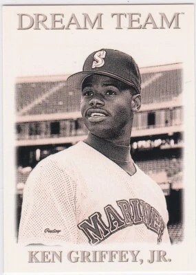 KEN GRIFFEY JR. 1993 Score DREAM TEAM Baseball Card BLACK WHITE Seattle Mariners - Image 1 of 2
