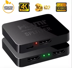 4K HDMI Splitter Full HD 1080p Video HDMI Switch Switcher 1X2 Split 1-in-2 Out-- - Picture 1 of 1