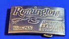 Vintage 1970's Remington Ilion, NY Solid Brass Belt Buckle #8202