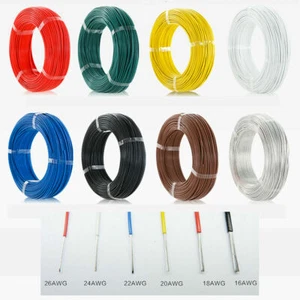 Cable de PTFE 12 14 16 18 20 22 24 26 28 AWG flexible estaño de cobre varado - Imagen 1 de 4