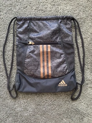 Adidas Alliance II Gray/Rose Gold Sackpack Backpack   - Image 1 of 4