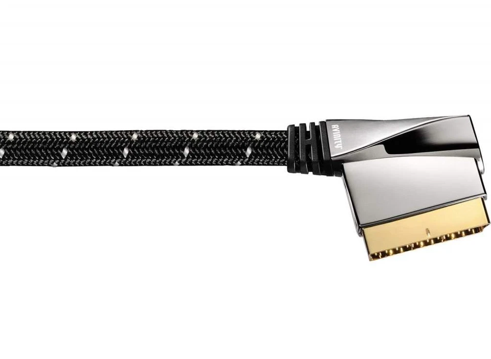 Avinity Scart-Kabel Gold Metall-Stecker RGB Anschlusskabel TV DVD-Player DVB-T2 - Bild 1 von 1