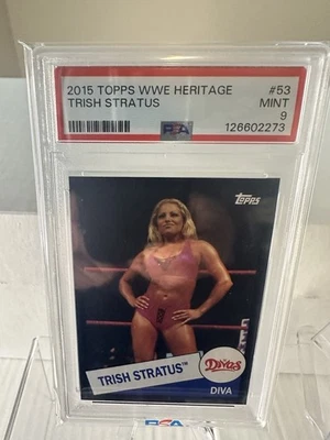 2015 Topps Heritage WWE Divas Trish Stratus #53 Black PSA 9 - Image 1 of 2