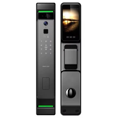 Electronic Smart Door Lock APP Fingerprint Card Password Key Home Security Lock - Image 1 of 4