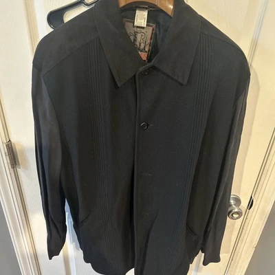 Cárdigan Suéter Botón Gamuza Borde Negro ESPAÑA Hombre Talla 46 TORRAS Foto 1 de 4