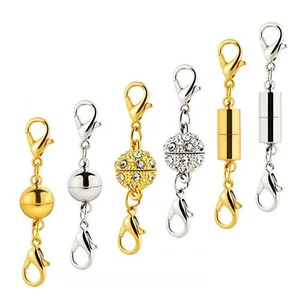 12 Magnetic Clasps Hooks Column Necklace Connectors For DIY Jewelry Making - Picture 1 of 7