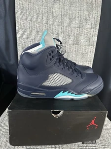 Nike Air Jordan 5 Retro Pre-Grape 136027-405 Midnight Navy Blue White MENS 9 - Picture 1 of 15
