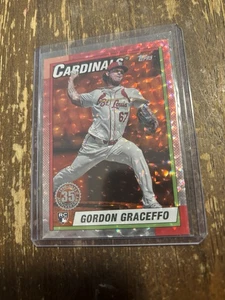 2025 Topps Gordon Graceffo /25 1990 35th Rookie Card Ice Foil RC Cardinals - Picture 1 of 2