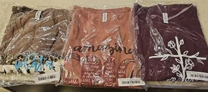 Set Of 3 Love In Faith T-shirts New In Sealed Plastic 2xl Cross, Amazing Grace - Picture 1 of 10