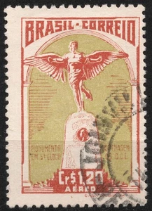 #C65 RHM:A62 usado 1947 1,20 Crs Brasil Homenaje a Santos Dumond - Imagen 1 de 2