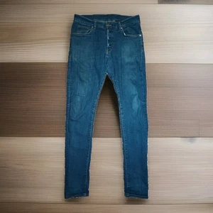 H&M Jeans Men's Skinny Low Waist Button Fly Denim Blue 33w x 34L - Picture 1 of 10