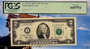 2009 2 $ Minneapolis Star Note PCGS 66 Gem PPQ Fr#1937-l* ((Very Scarce)) - Picture 1 of 4