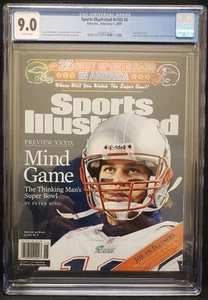 Sports Illustrated Feb 7 2005 Tom Brady Cover Super Bowl XXXIX Preview CGC 9.0 - Picture 1 of 2