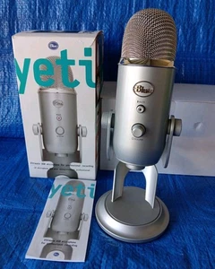 Micrófono USB Blue Yeti Silver - Soporte, Manual, Caja - Sin Cable USB - Imagen 1 de 14