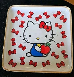 1976 Sanrio Hello Kitty Schmuckstück Schmuck Metall Schale selten - Bild 1 von 3
