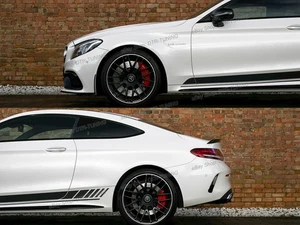 Car Side Stripes Decal Vinyl Stickers For 2016-2023 Mercedes W213 E Class E63S - Picture 1 of 10
