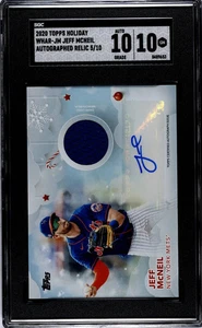 Jeff McNeil 2020 Topps Holiday Walmart Mega Auto Relic /10 SGC 10 Mets - Picture 1 of 2