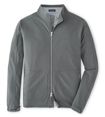 Peter Millar L Large Crown Crafted Mens Contour Jacket Iron Grey Full Zip $275 - Image 1 of 4