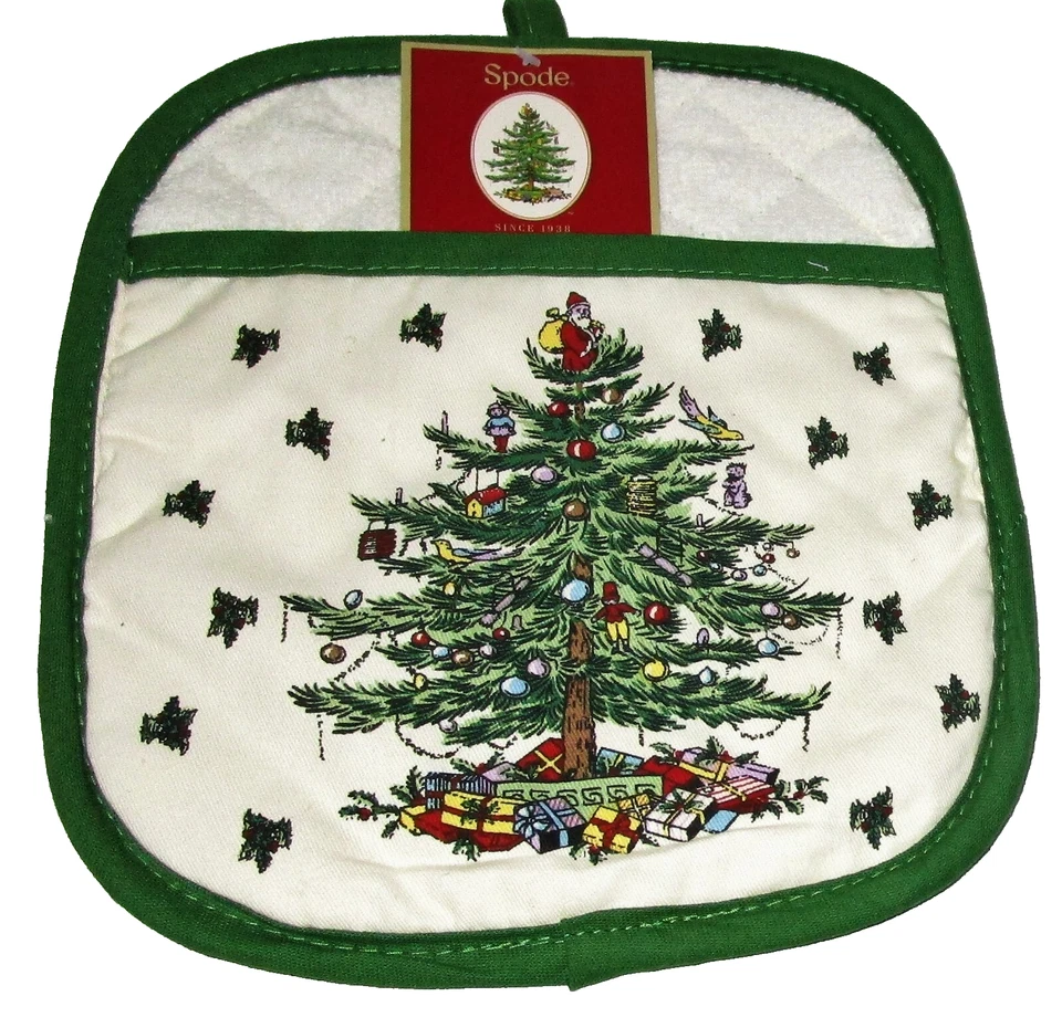 Spode Árbol de Navidad ~ 8.25" x 9.50" ~ Soporte para Olla Horno - Verde Foto 1 de 1