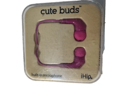 iHip Cute Buds Wired Earbuds w/ Built-in Microphone + Pause & Play - Purple - Image 1 of 2