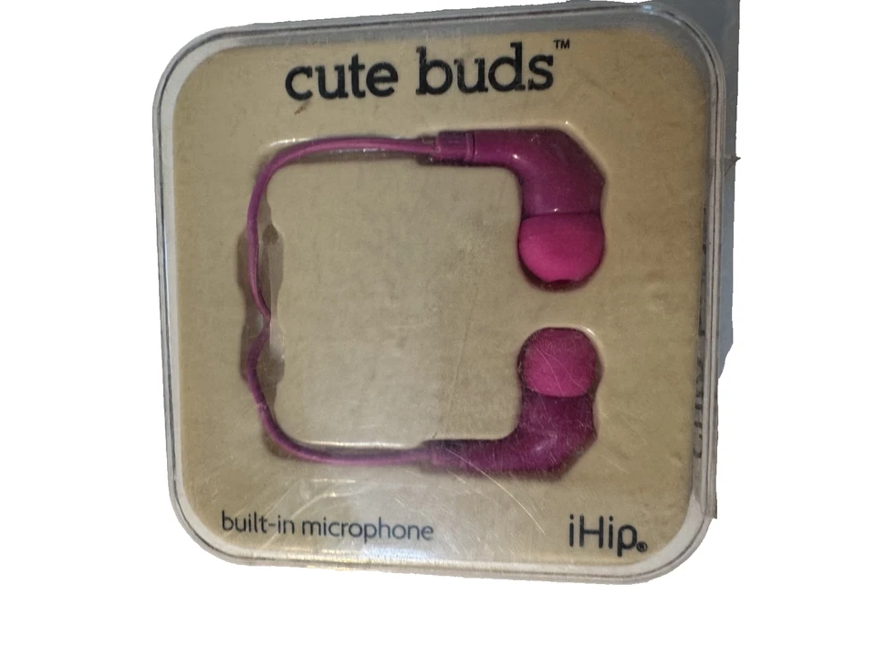 iHip Cute Buds Wired Earbuds w/ Built-in Microphone + Pause & Play - Purple - Image 1 of 2