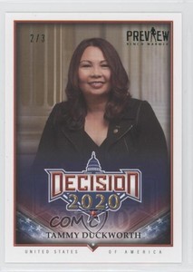 2021 Decision 2020 Series 2 Green Preview 2/3 Tammy Duckworth #640 3wu