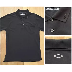 OAKLEY Men's Dark Gray Polyester Blend Short Sleeve Polo Shirt sz M - Picture 1 of 10