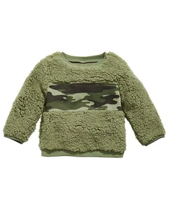 First Impressions Baby Boys 18M Camo Print Fuzzy Sherpa Fleece Sweatshirt NWT - Picture 1 of 3