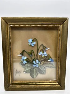 Edmond J. Nogar Creations Reverso Pintado a Mano Óleo Sobre Vidrio MCM Firmado Original - Imagen 1 de 17